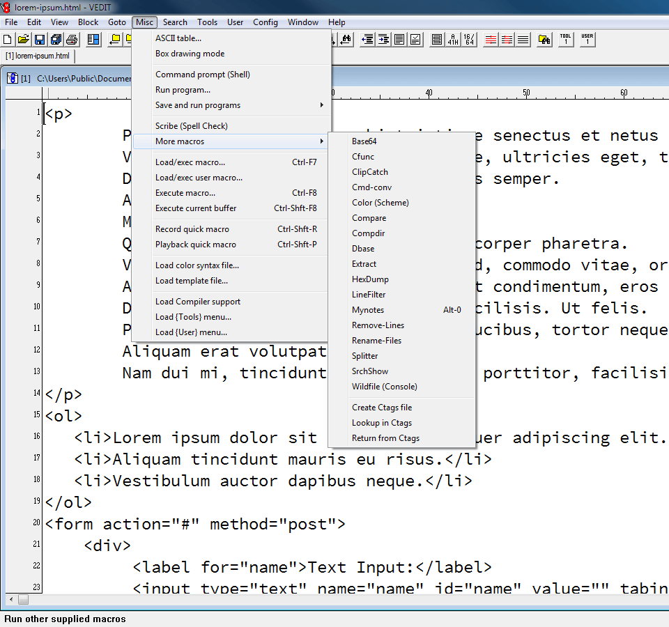 vEdit Advanced Search and Replace includes pattern matching and regular expressions